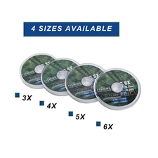 Clear Tippet Line with Holder Fly Fishing Tippets Leaders Trout 3X 4X 5X 6X 7X