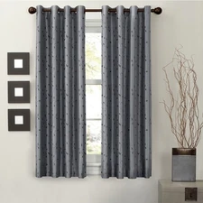 Maytex Jardin Faux Embroidered 63-inch Blackout Curtain