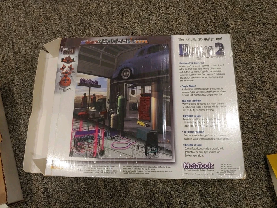 Bryce 2 The Natural 3D Design Tool Windows 95/NT METATOOLS  Foto 3 de 4