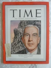 TIME MAGAZINE March 17 1947 Arnold J. Toynbee