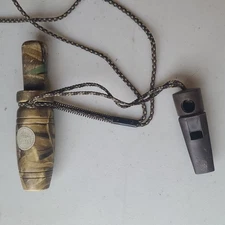 Lot Of 2 Unmarked Duck Calls With Lanyard