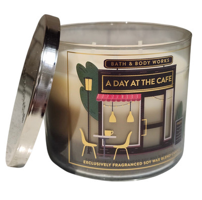 NEW Bath & Body Works A Day At The Cafe 3 Color 3-Wick Candle 14.5oz