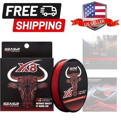 X8 Braided Fishing Line, 8 Strands Fishing Line 10LB 20LB 30LB 50LB Heavy Dut...