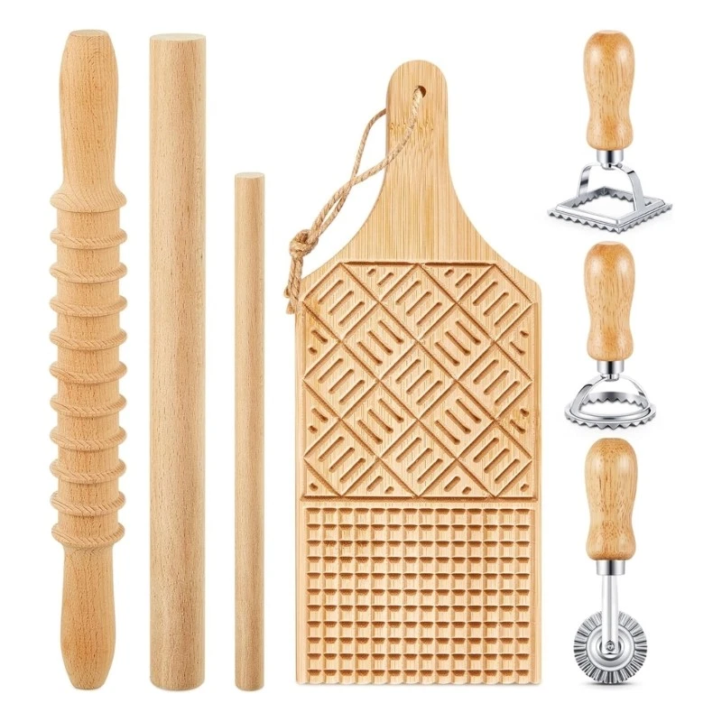 Gnocchi and Ravioli Making Set Board Rolling Pin Handmade Pastas Set
