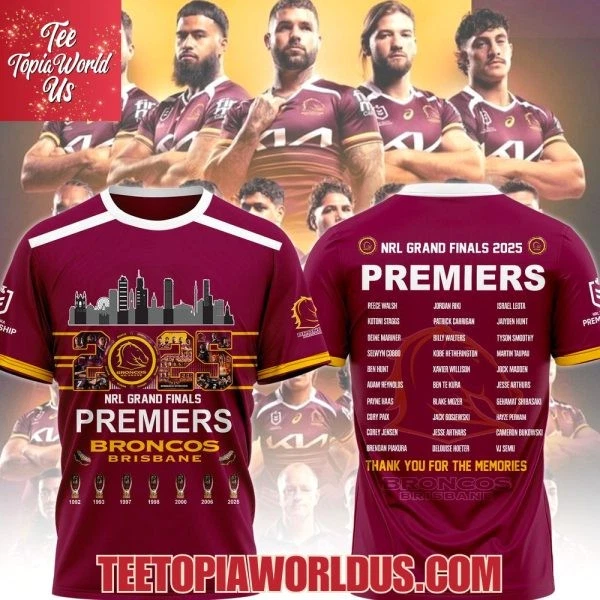 2025 NRL Grand Finals Brisbane Broncos 3D T-Shirt