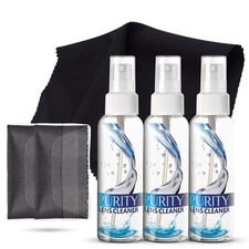 Purity Eyeglass Lens Cleaner Kit - 3 x 1oz Spray  2 Microfiber Cloths