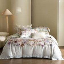 Bedding Set 4 Pcs 100s Pure Cotton Printing Duvet Cover Bed Sheet Set Flowers
