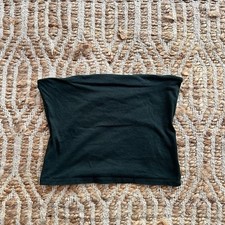 Bozzolo Women's Size Small Green Tube Top Strapless Trendy Crop Top Basic