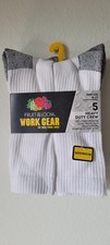 Fruit Of The Loom Men's 5-Pairs The Real Work Gear Crew Socks. 79 .