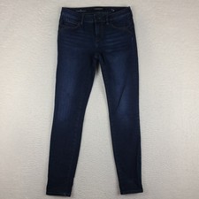 Liverpool Jeans Womens 6/28 Blue The Hugger Skinny Blackout Dark Wash Denim