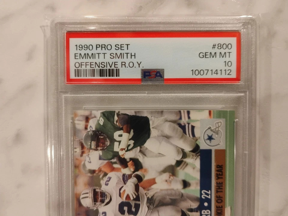 1990 Pro Set Emmitt Smith # 800 PSA 10 - Image 3 of 4