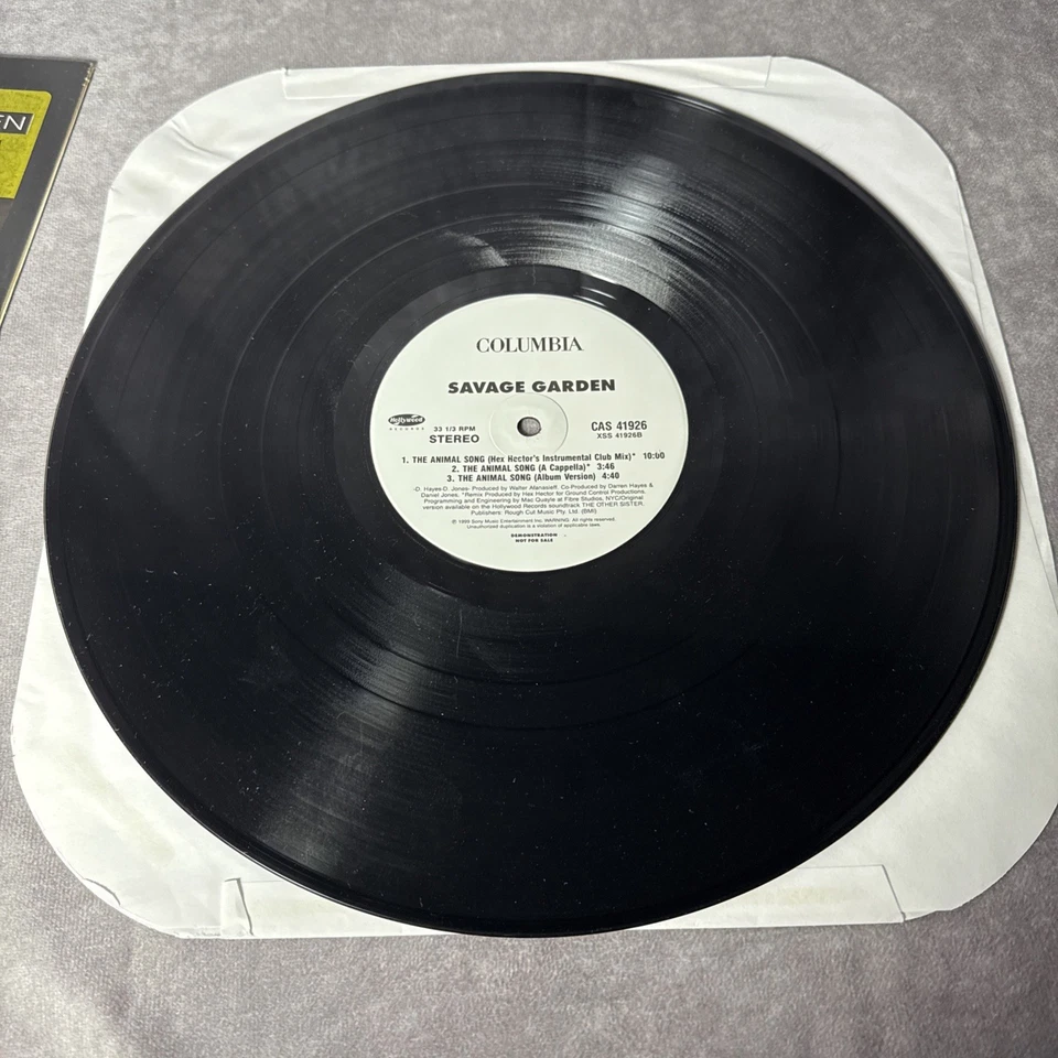 Savage Garden – The Animal Song - US HOUSE PROMO ONLY 12" + PROMO STICKER 1999 Foto 2 de 4