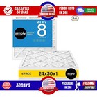 Simply Filters 24x30x1 MERV 8, MPR 600 AC Furnace HVAC Air Filter - 6 Pack