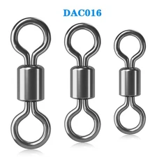 100pcs Fishing Fastlock Snaps bearing swivel pin 8-shaped ring connector 12#-4/0