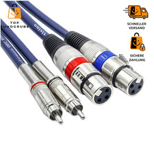 XLR auf Cinch Kabel 1,5m für HiFi Stereo Audio Anschluss