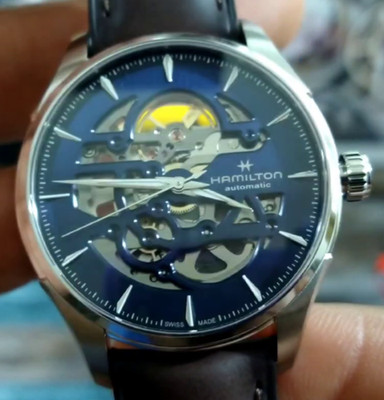 Hamilton Herren/Unisex Uhr Jazzmaster Skeleton Ref. H42535541 NEW FULL SET