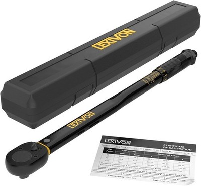 LEXIVON 12-Inch Drive Click Torque Wrench 10~150 Ft-Lb13.6~203.5 Nm (LX-183)