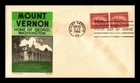 Dr Jim Stamps 1.5c Mount Vernon Pair First Day Issue Cachet Craft Ken Boll