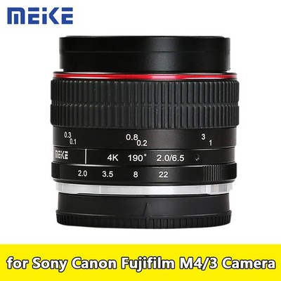 Meike 6.5mm F2 APS-C Ultra Wide Fisheye Lens for Sony Canon Fujifilm M4/3 Camera