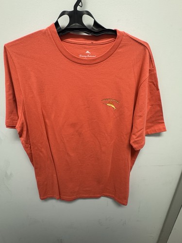 Tommy Bahama "Bet On A Shore Thing" Royal Flush T-Shirt Size Large Orange - Picture 2 of 3