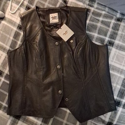 Harley Davidson Genuine  Leather vest 2XL Black.