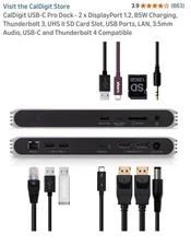 CalDigit USB-C Pro Dock USB-C & Thunderbolt 3 Universal Dock