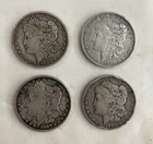 Lot of 4 Morgan Silver Dollar $1 Coins 1886 1887 1891 1902 Silver Circulated