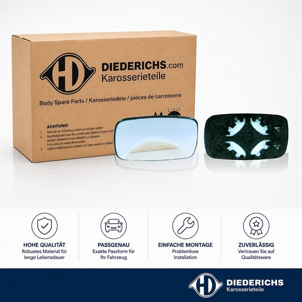 Spiegelglas Aussenspiegel Rechts Diederichs 1425126 FÜR Ford-image