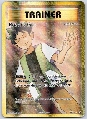 Brock's Grit (Full Art) 107/108 (NM) - XY - Evolutions - Secret Rare Pokemon TCG
