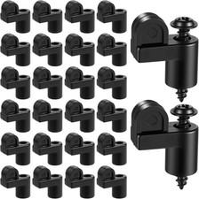 24 Pack 3/8" Window Screen Clips with Screws Storm Panel Screen Frame Clips Blac