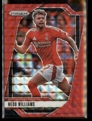 2024-25 Panini Prizm Premier League #254 Neco Williams Red Mosaic soc2