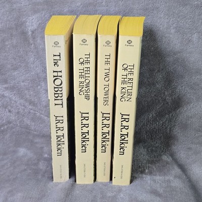J.R.R. Tolkien Hobbit Lord of the Rings 4 Book Ballantine PB Set LOTR 1970s