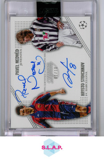 PAVEL NEDVĚD/HRISTO STOICHKOV /10 TOPPS DYNASTY DUAL AUTO JUVE/BARCA UCL 2022/23