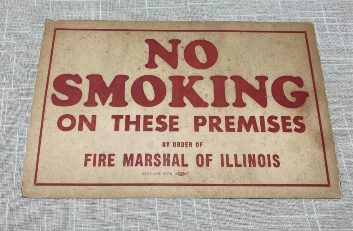 Vintage No Smoking Sign In Original Advertising Signs (1930-1969