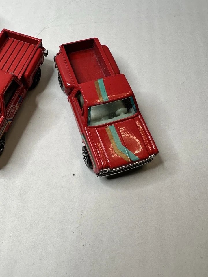 Vintage Yatming #1601 Red Chevy Pickup Truck 1:64 Diecast/Plastic Cosmos 3 PCs - Image 2 of 4