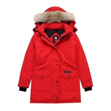 ☄Canada Goose Trillium Women's Red thermal windproof down jacket