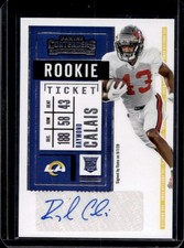 2020 Panini Contenders Raymond Calais Auto Rookie Ticket #219 Rams Rookie