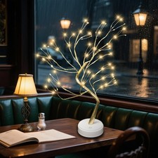 108 LED Tabletop Bonsai Tree Light with Remote, 8 Modes 20    Warm White Artif...