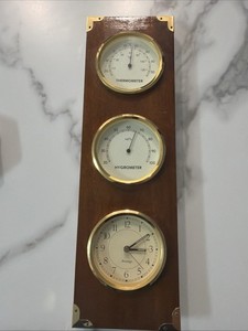 Prestige Hygrometer Thermometer Clock Combo
