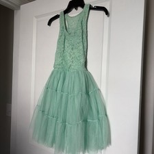 Balera Racerback Mint Green Tulle Lace Sleeveless Dress - Lyrical