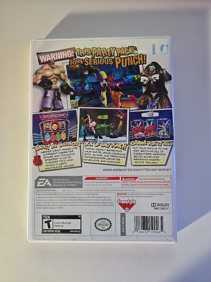 FaceBreaker K.O. Party (Nintendo Wii, 2008) Falta manual Foto 2 de 4