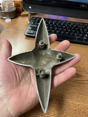 Ford Grill Star Emblem Vintage 1955 #BAAF8259 FORD 6 CYLINDER PICKUP TRUCKS - Picture 2 of 7
