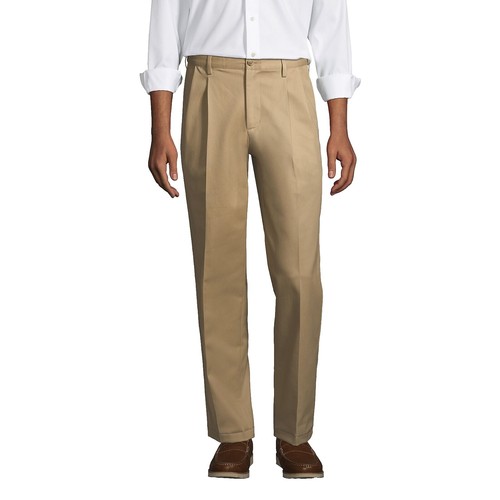 Lands' End Men's Traditional Fit Pleated Front Twill Pants 36x31