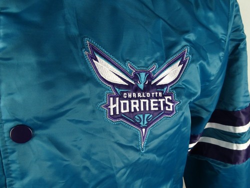 Giacca Bomber Charlotte Hornets NBA Starter Uomo Grande e Alta in Raso - Foto 4 di 11