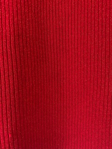 Coldwater Creek Womens 1X Red Mock Glitter Classic Old Money Neck Shell Top Silk - Picture 6 of 10