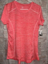 Zone Pro Women's Active Wear  Short Sleeve Space-Dyed Top  Pink Small