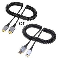 2.0 Adapter Cable, Male Extender Spring Cord, 4k 60Hz