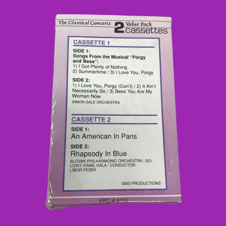 NEW Best of Gershwin Classical Concerts Set 2 Cassette Tapes GMS Sealed - Image 4 of 4