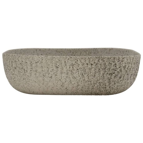 Vidaxl opzetwasbak rechthoekig 48x37,5x13,5 cm keramiek grijs - Bild 3 von 3