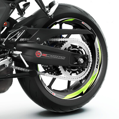 S06W L-Green 2-PIECE Decals Rim Stickers Fit ZX10R Ninja